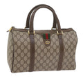 GUCCI GG Supreme Web Sherry Line Hand Bag Beige Red Green 40 02 007 60676
