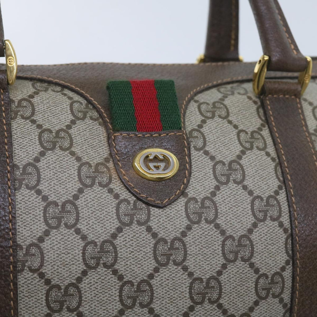GUCCI GG Supreme Web Sherry Line Hand Bag Beige Red Green 40 02 007 60676