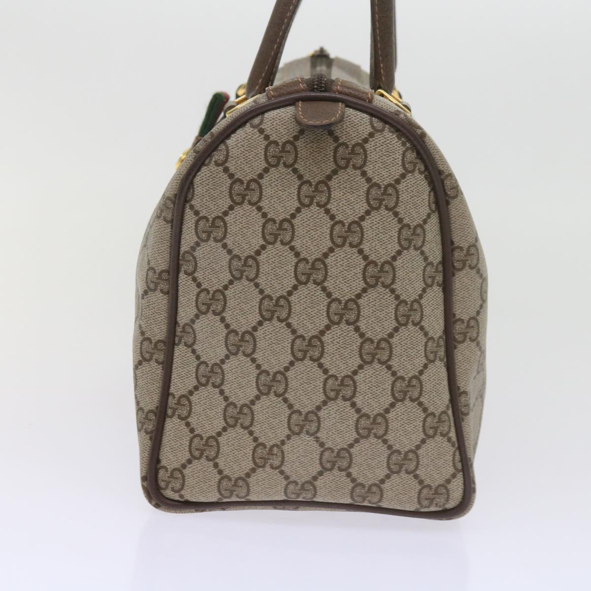GUCCI GG Supreme Web Sherry Line Hand Bag Beige Red Green 40 02 007 60676