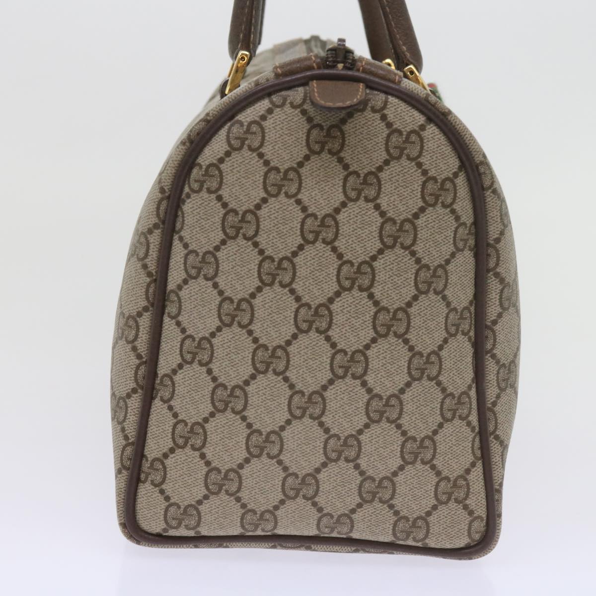 GUCCI GG Supreme Web Sherry Line Hand Bag Beige Red Green 40 02 007 60676