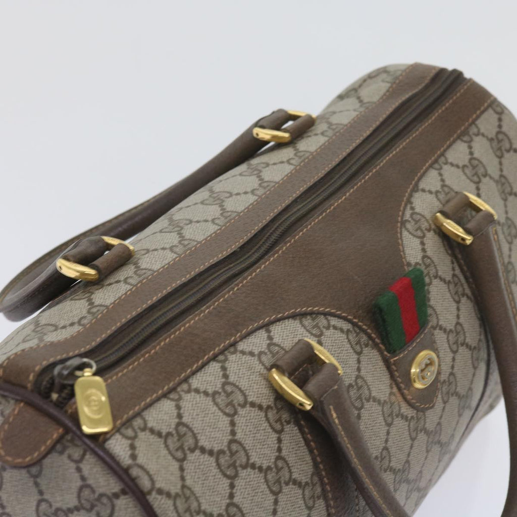 GUCCI GG Supreme Web Sherry Line Hand Bag Beige Red Green 40 02 007 60676
