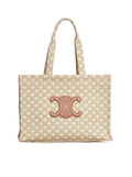 Celine Women Large Cabas Thais Bag In Fabric With All-Over Logo
