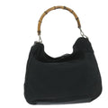 GUCCI Bamboo Shoulder Bag Nylon Black 001 1577 60687