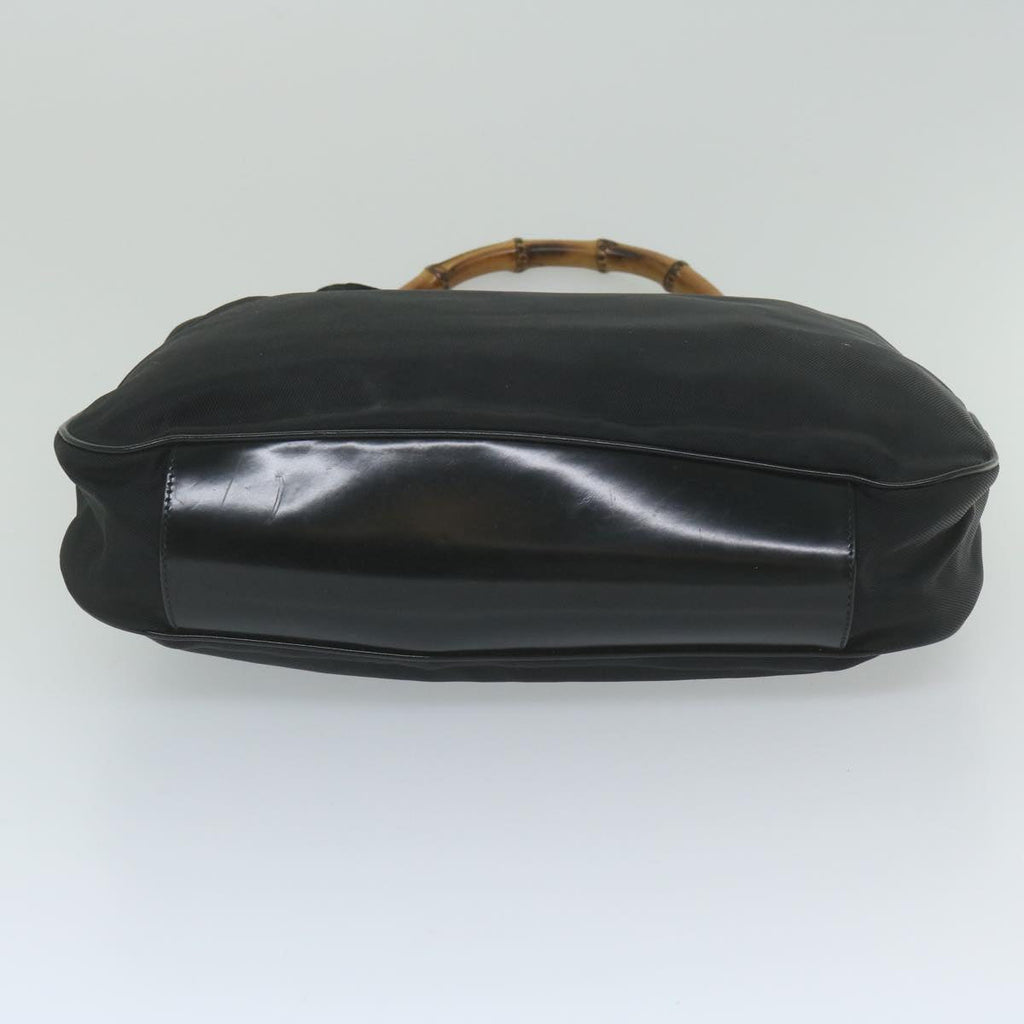 GUCCI Bamboo Shoulder Bag Nylon Black 001 1577 60687