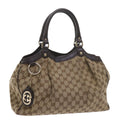 GUCCI GG Canvas Tote Bag Beige 211944 60688