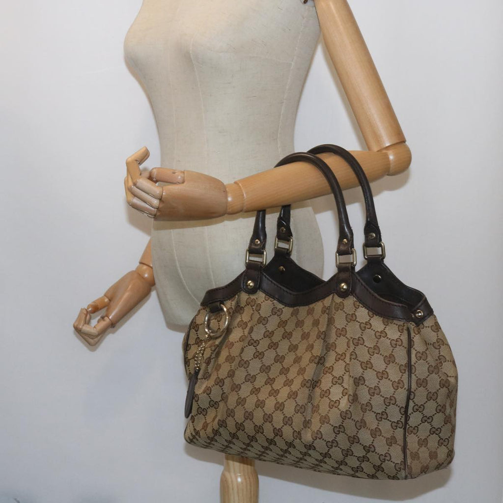 GUCCI GG Canvas Tote Bag Beige 211944 60688