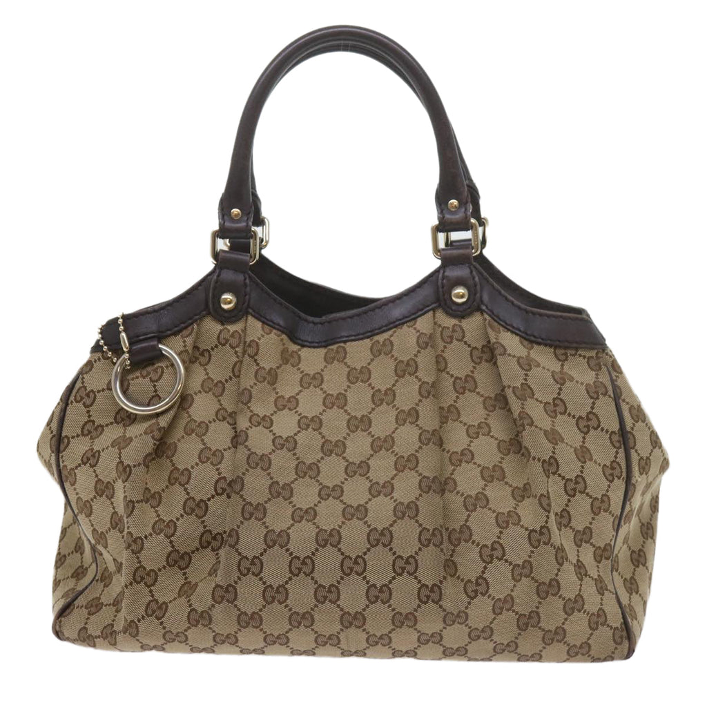 GUCCI GG Canvas Tote Bag Beige 211944 60688