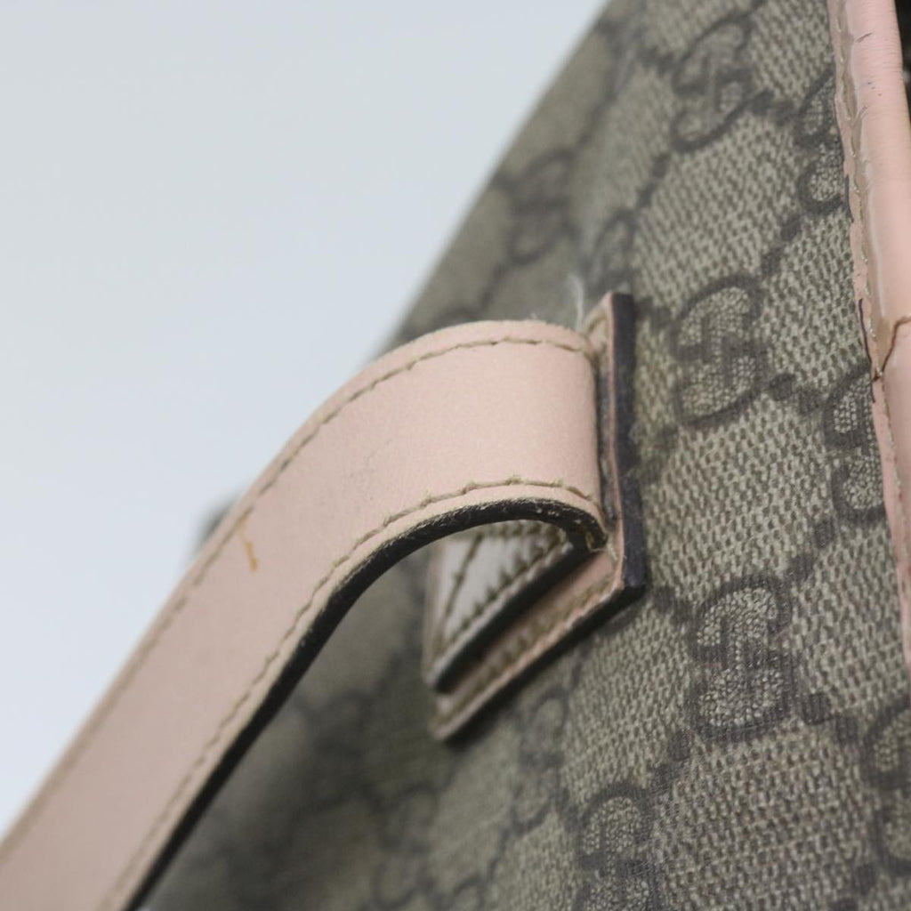 GUCCI GG Supreme Tote Bag PVC Leather Beige 211138 60690