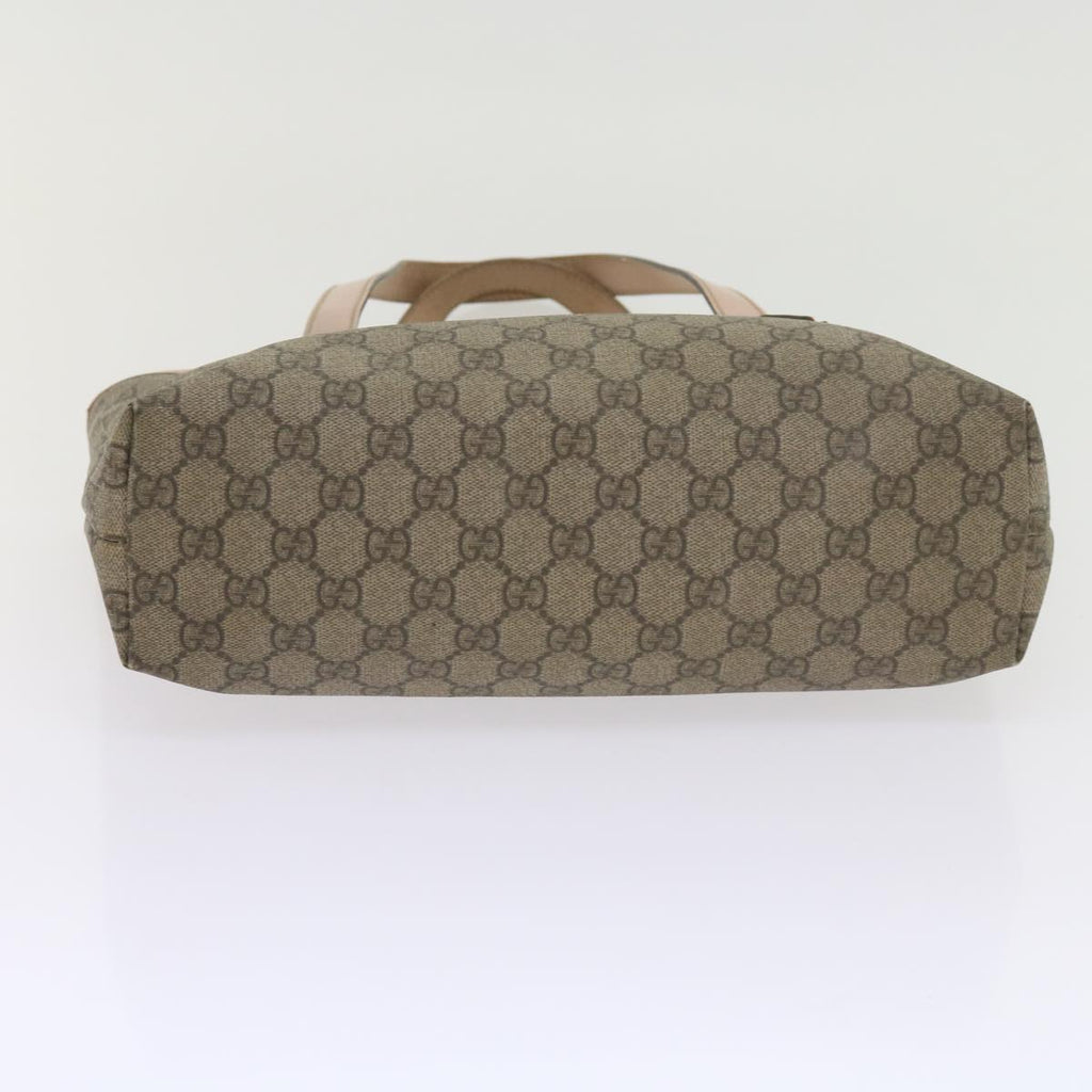 GUCCI GG Supreme Tote Bag PVC Leather Beige 211138 60690