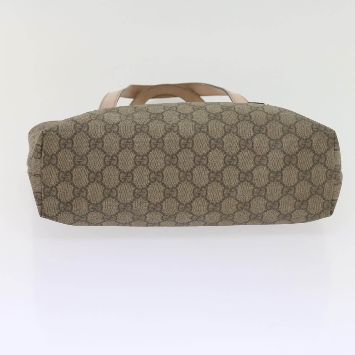 GUCCI GG Supreme Tote Bag PVC Leather Beige 211138 60690