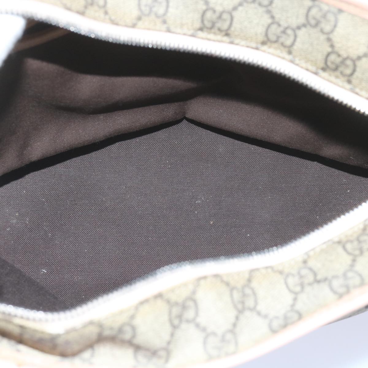 GUCCI GG Supreme Tote Bag PVC Leather Beige 211138 60690