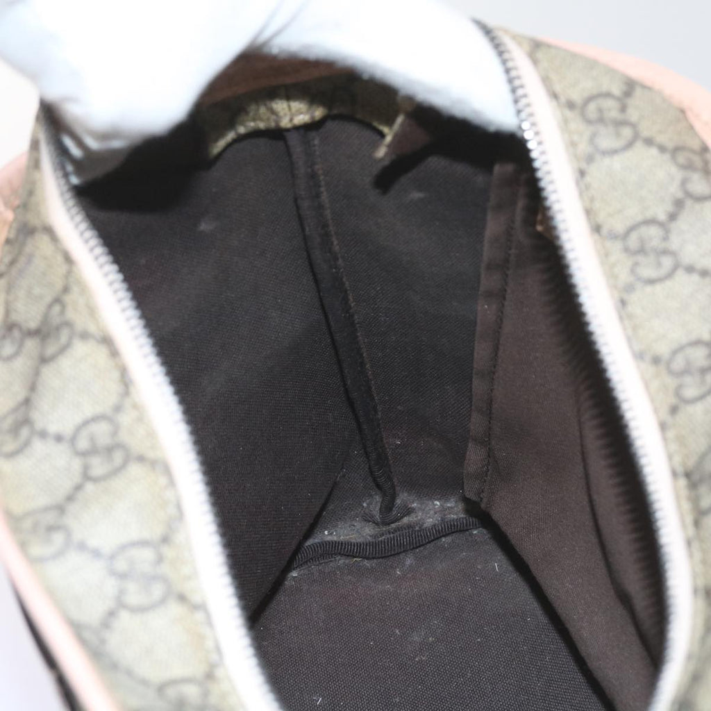 GUCCI GG Supreme Tote Bag PVC Leather Beige 211138 60690
