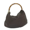 GUCCI GG Canvas Guccissima Bamboo Shoulder Bag Brown 169961 60691