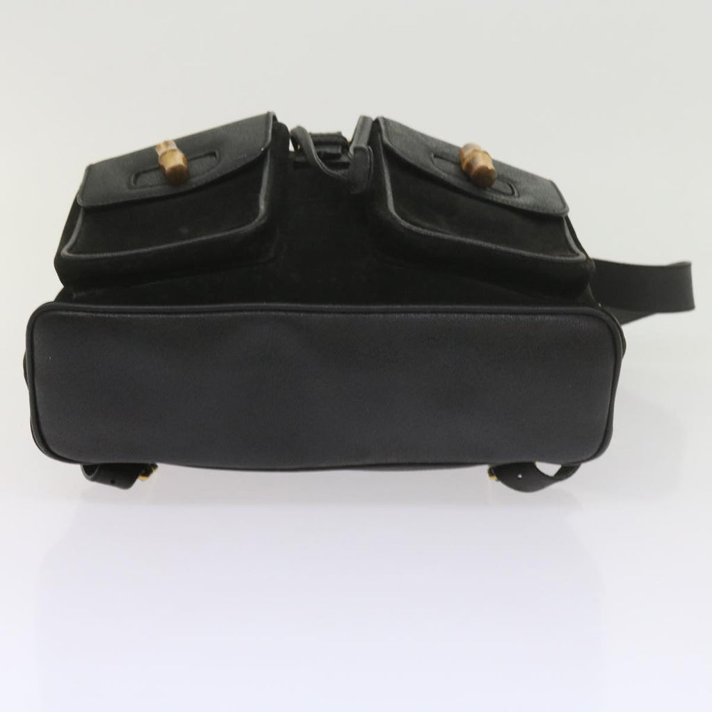 GUCCI Bamboo Backpack Suede Black 003 1119 0016 60693