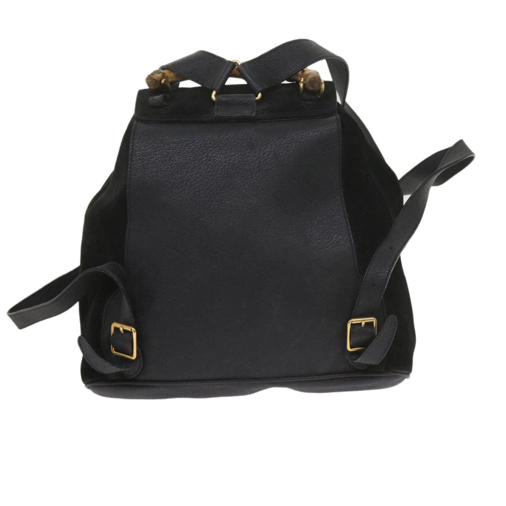 GUCCI Bamboo Backpack Suede Black 003 1119 0016 60693
