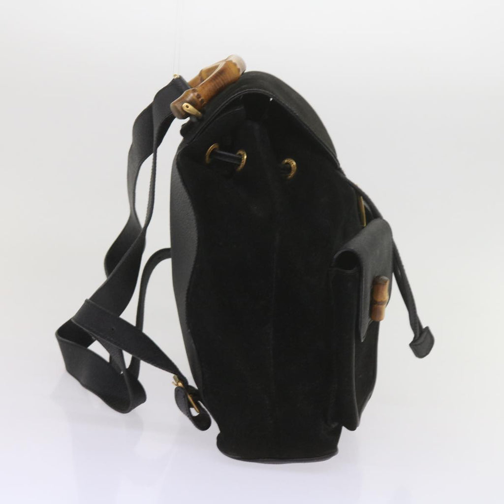 GUCCI Bamboo Backpack Suede Black 003 1119 0016 60693