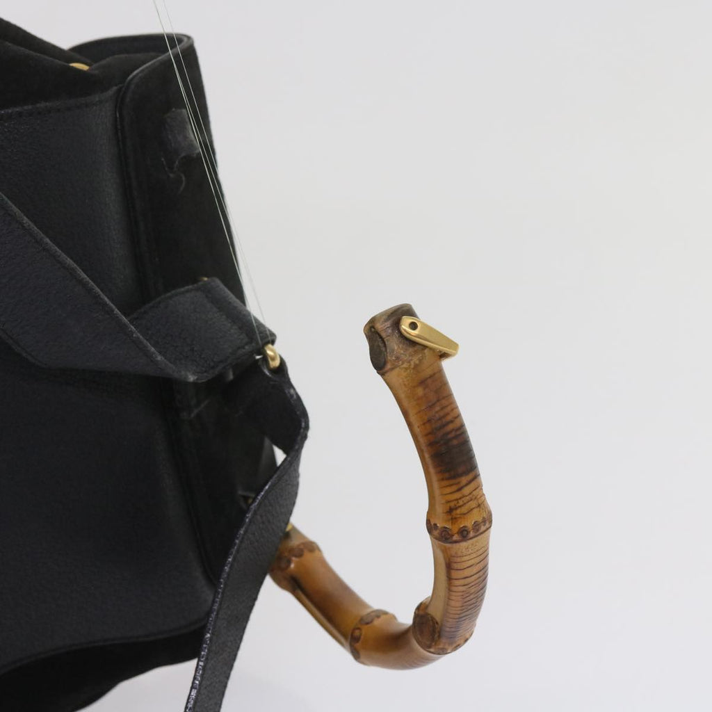 GUCCI Bamboo Backpack Suede Black 003 1119 0016 60693