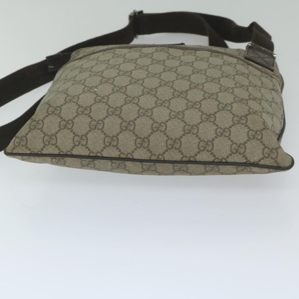 GUCCI GG Supreme Shoulder Bag PVC Leather Beige 141626 60722