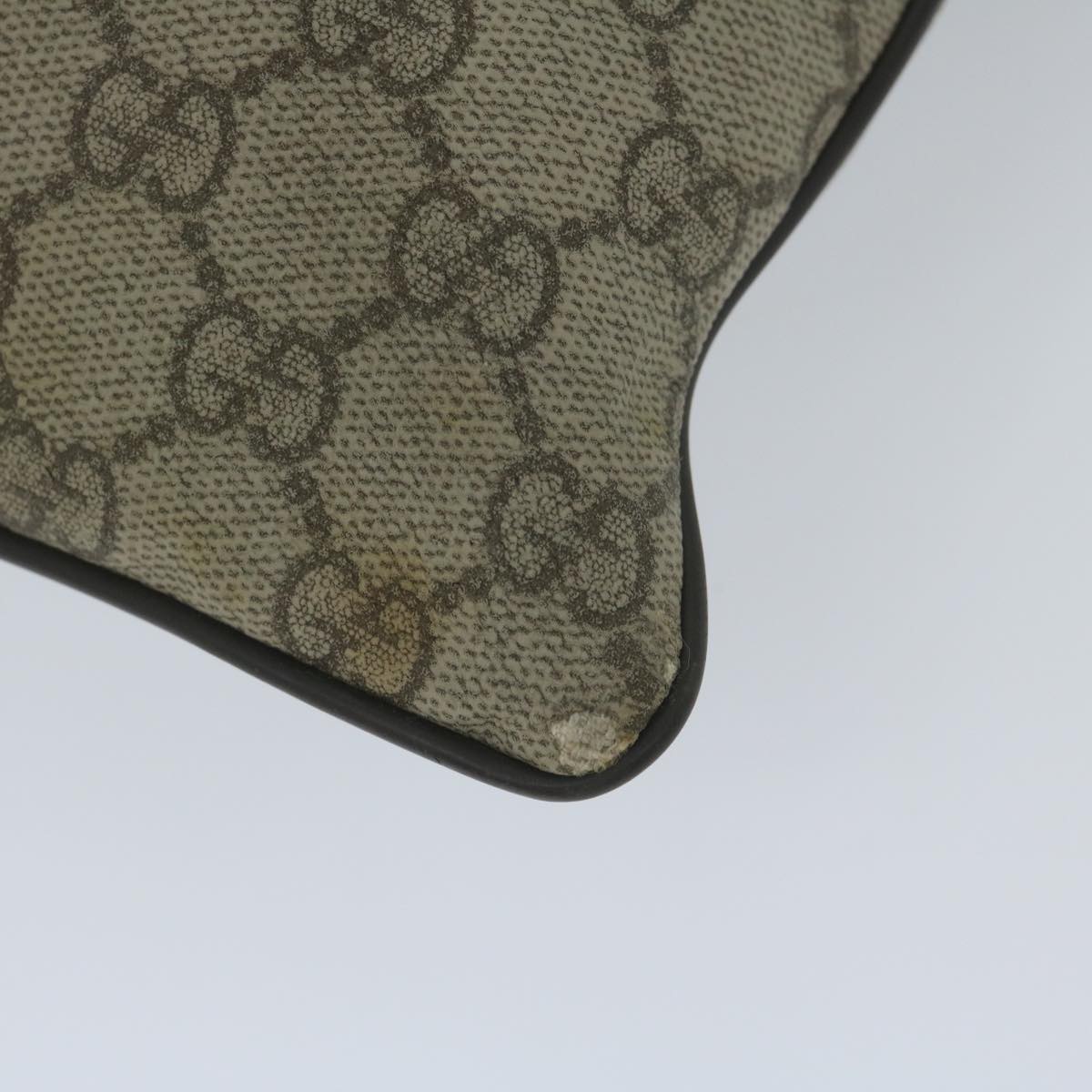 GUCCI GG Supreme Shoulder Bag PVC Leather Beige 141626 60722