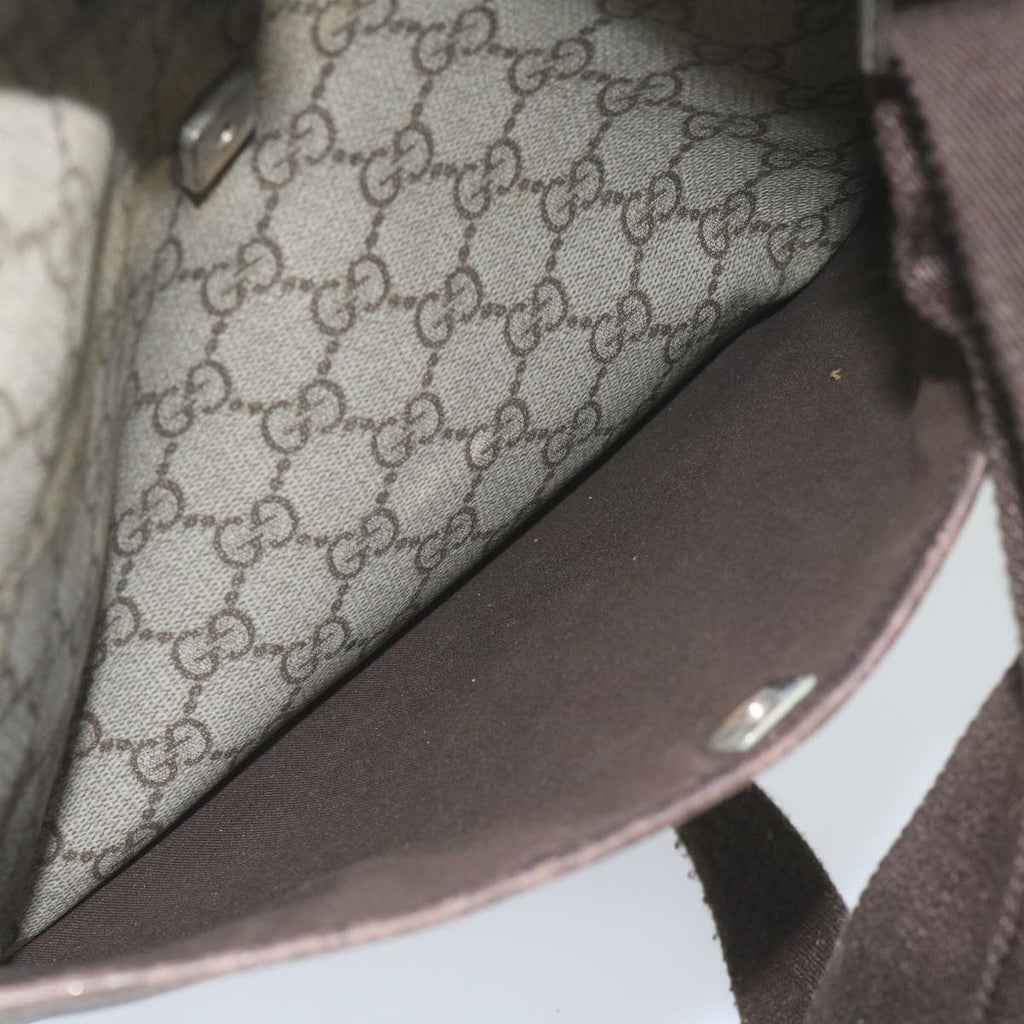 GUCCI GG Supreme Shoulder Bag PVC Leather Beige 141626 60722