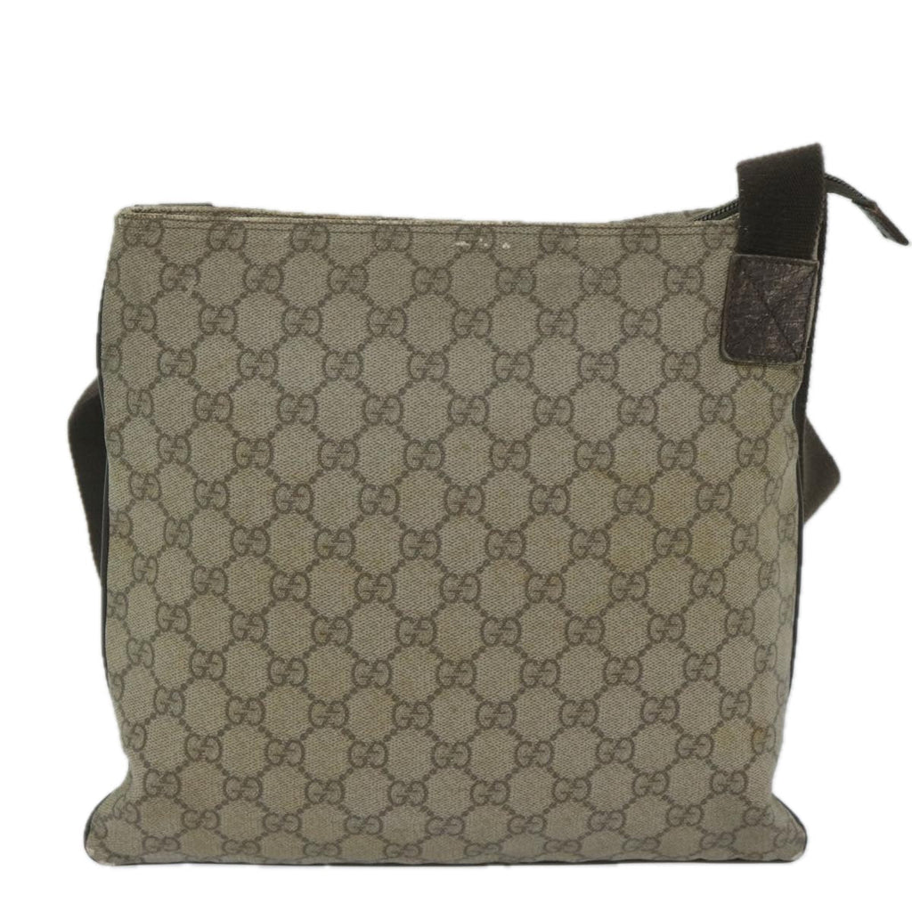 GUCCI GG Supreme Shoulder Bag PVC Leather Beige 141626 60722