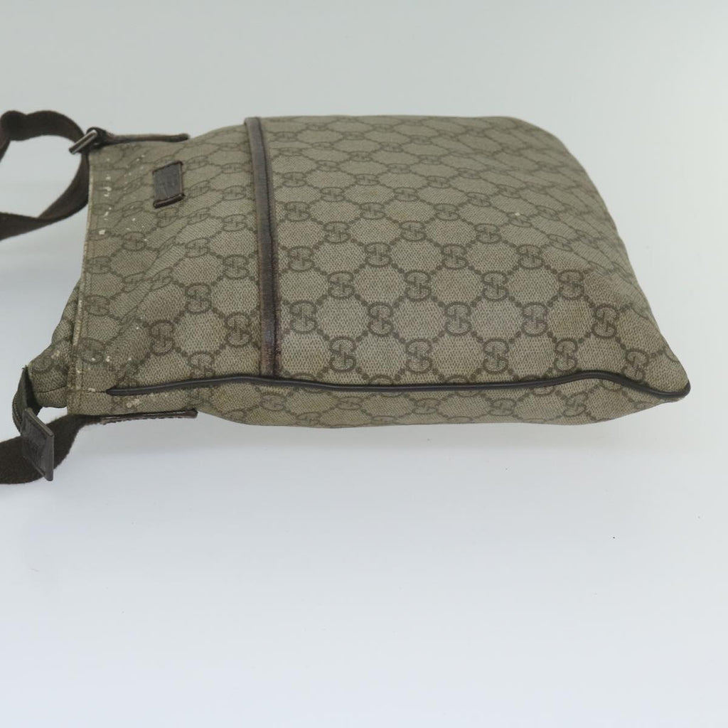GUCCI GG Supreme Shoulder Bag PVC Leather Beige 141626 60722