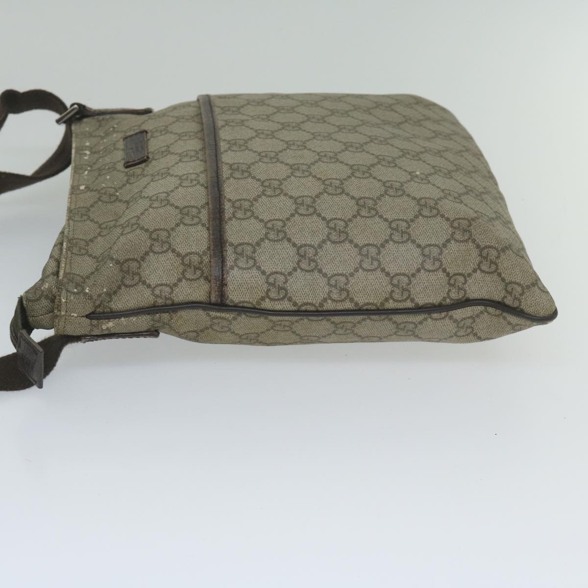 GUCCI GG Supreme Shoulder Bag PVC Leather Beige 141626 60722