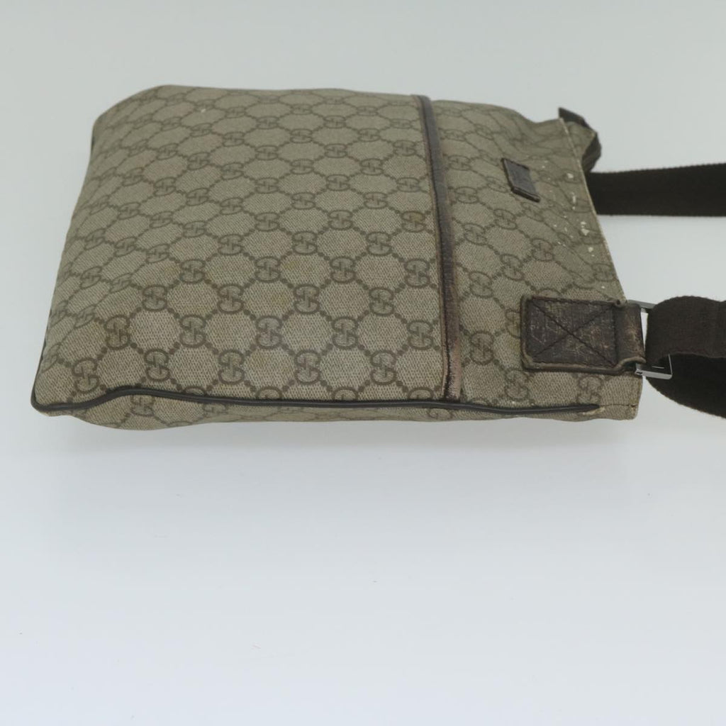 GUCCI GG Supreme Shoulder Bag PVC Leather Beige 141626 60722