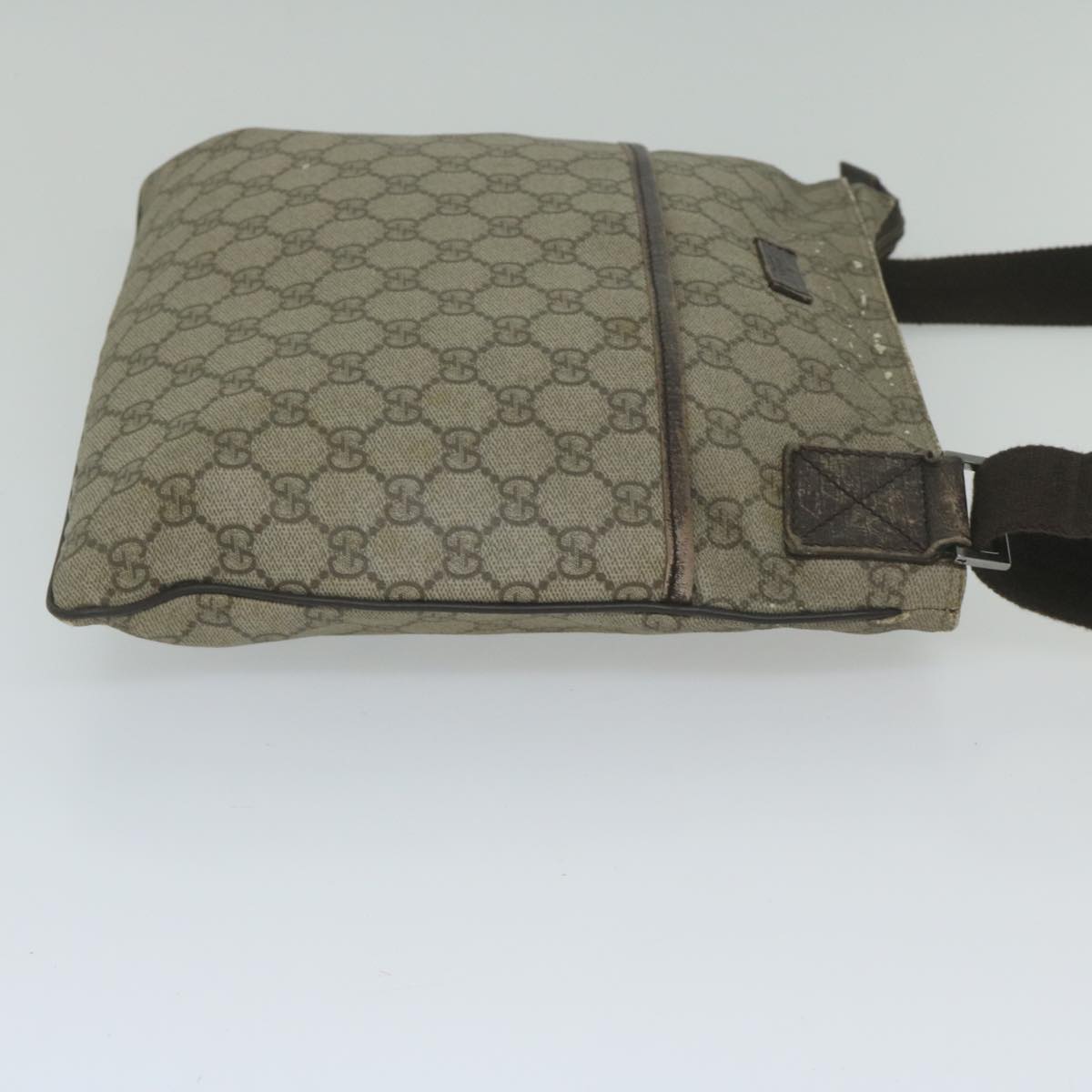 GUCCI GG Supreme Shoulder Bag PVC Leather Beige 141626 60722