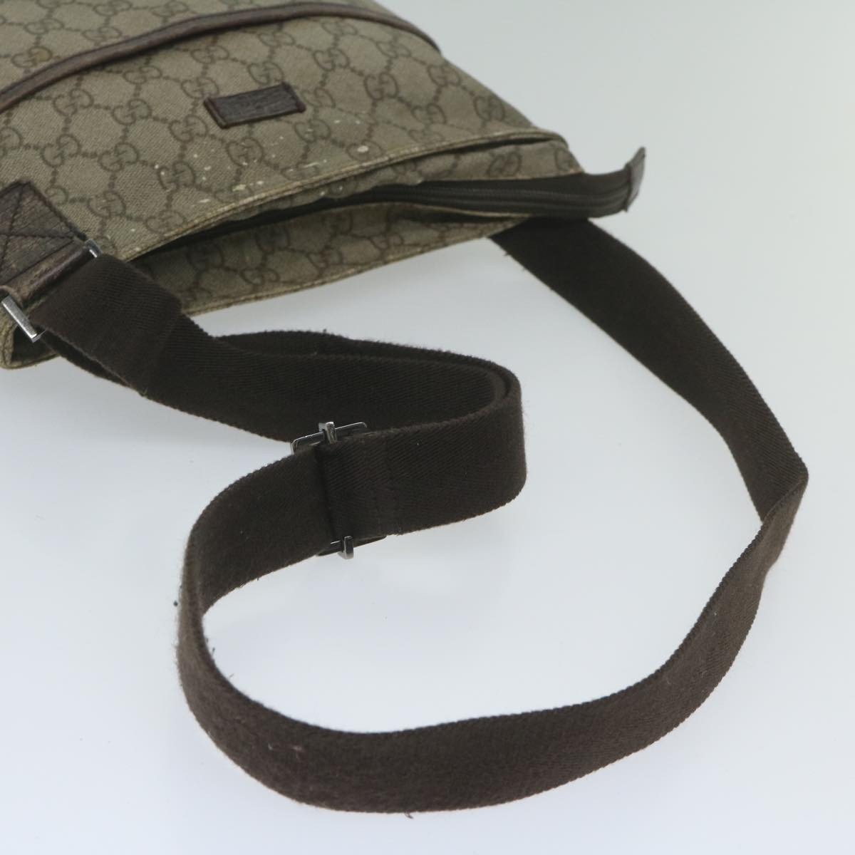 GUCCI GG Supreme Shoulder Bag PVC Leather Beige 141626 60722