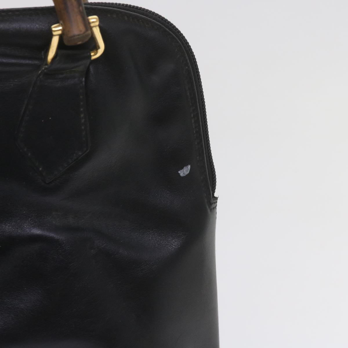 GUCCI Bamboo Hand Bag Leather Black 000 1186 0289 60723