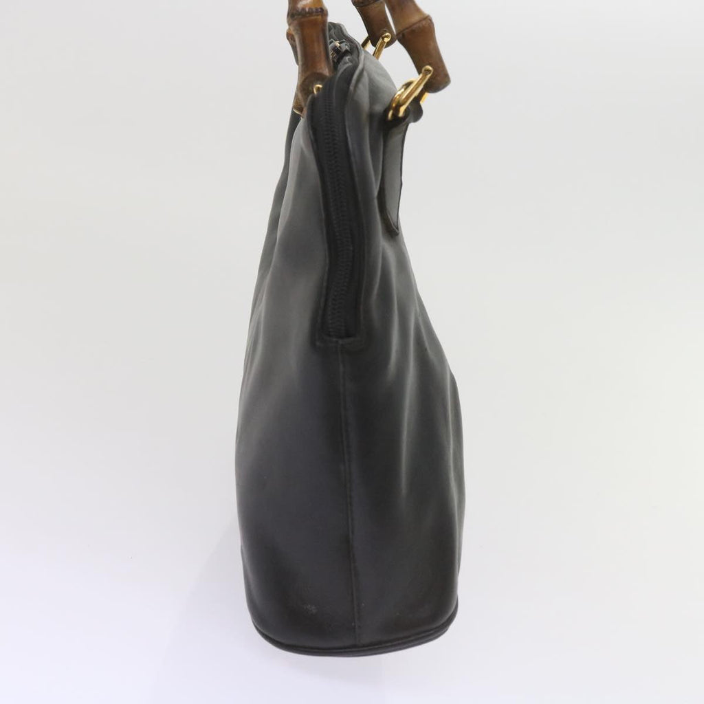 GUCCI Bamboo Hand Bag Leather Black 000 1186 0289 60723