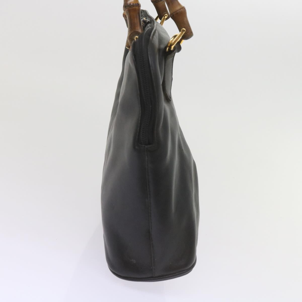 GUCCI Bamboo Hand Bag Leather Black 000 1186 0289 60723