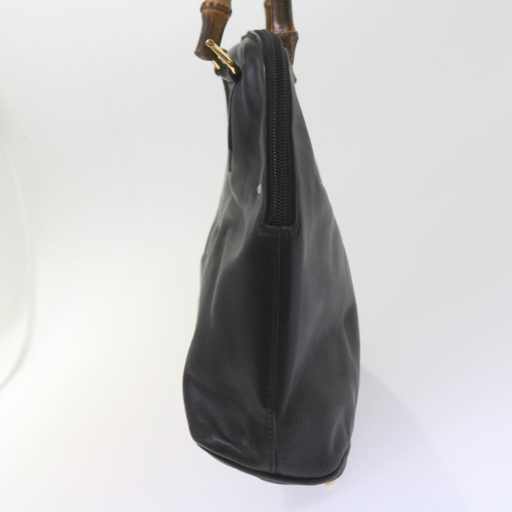 GUCCI Bamboo Hand Bag Leather Black 000 1186 0289 60723
