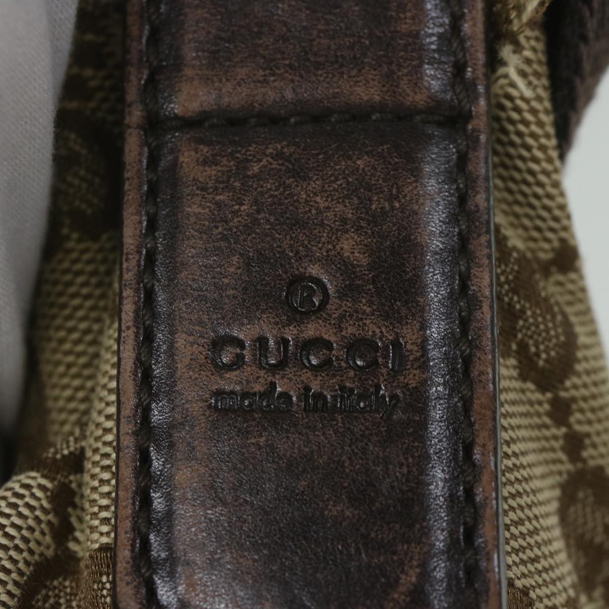 GUCCI GG Canvas Shoulder Bag Beige 145856 60724