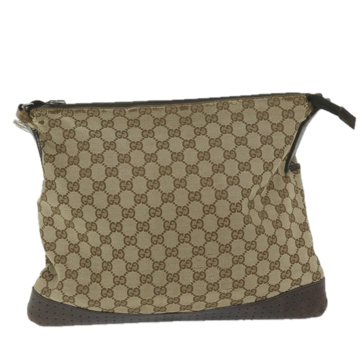 GUCCI GG Canvas Shoulder Bag Beige 145856 60724