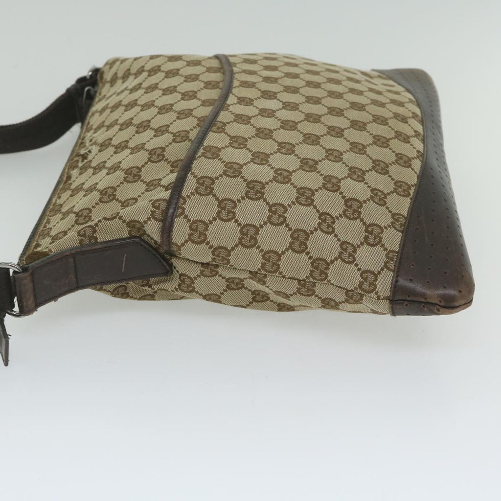 GUCCI GG Canvas Shoulder Bag Beige 145856 60724