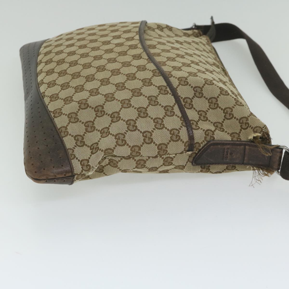 GUCCI GG Canvas Shoulder Bag Beige 145856 60724