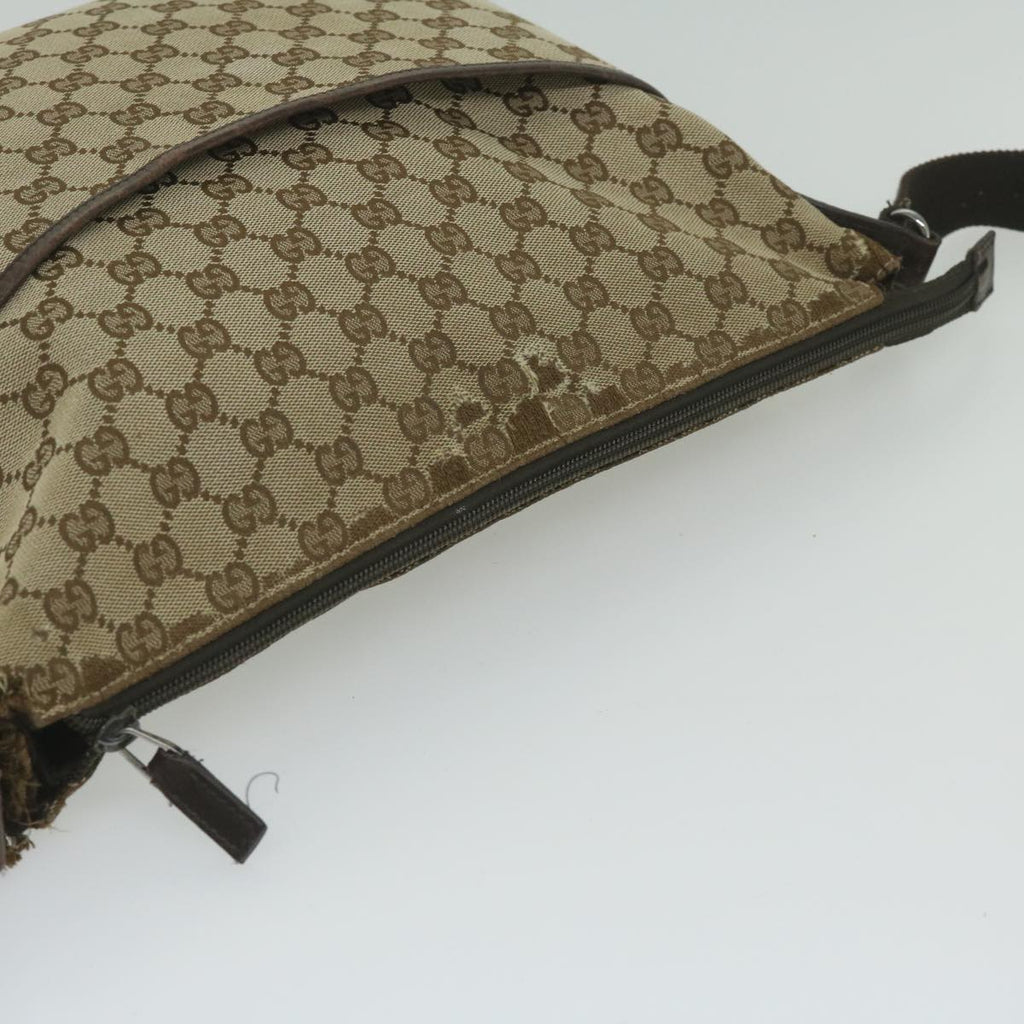 GUCCI GG Canvas Shoulder Bag Beige 145856 60724