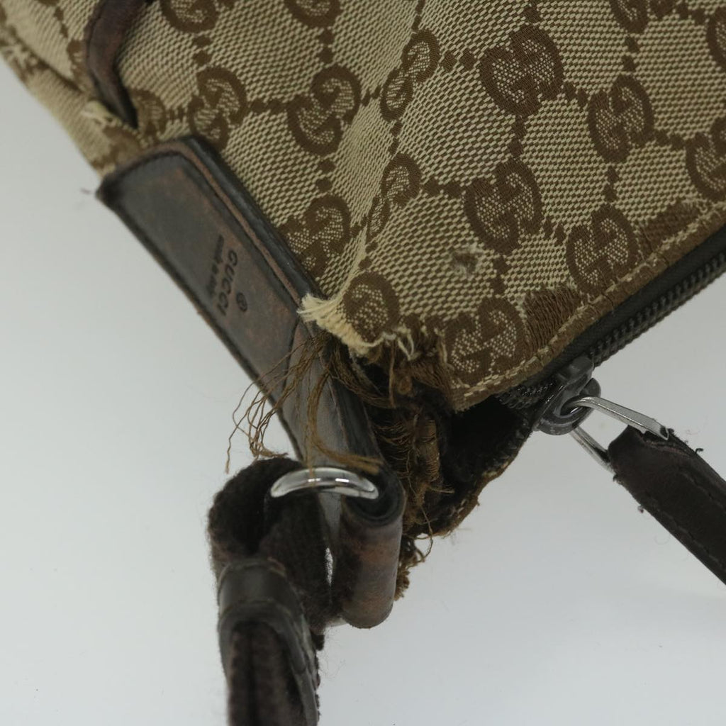 GUCCI GG Canvas Shoulder Bag Beige 145856 60724