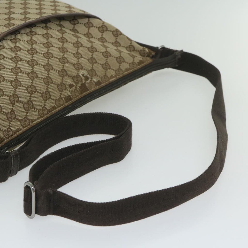 GUCCI GG Canvas Shoulder Bag Beige 145856 60724
