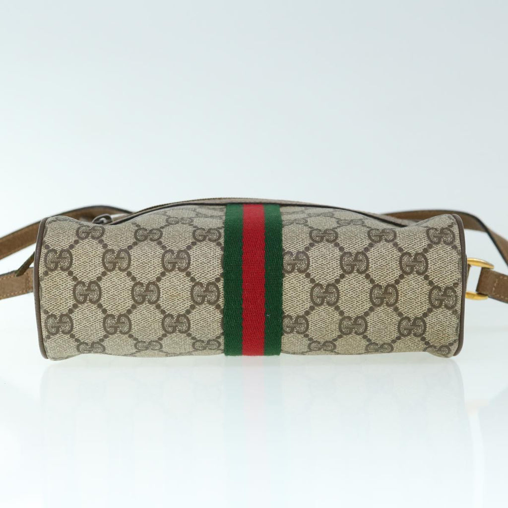 GUCCI GG Supreme Web Sherry Line Shoulder Bag Beige Red 56 02 004 60741