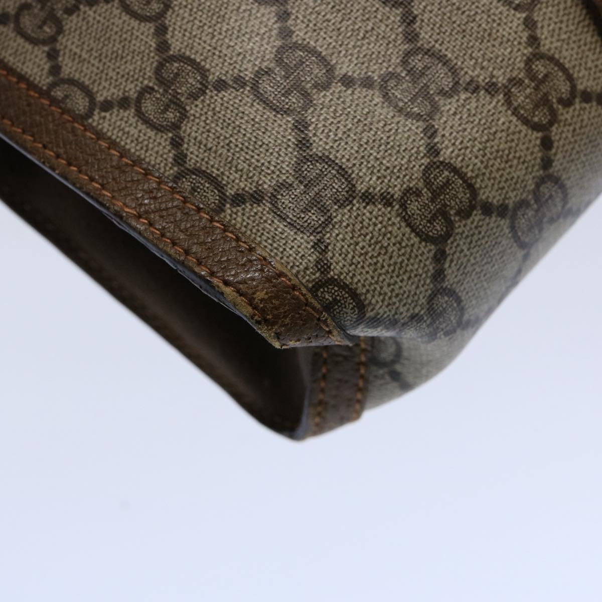 GUCCI GG Supreme Web Sherry Line Clutch Bag Beige Red Green 89 01 033 60742