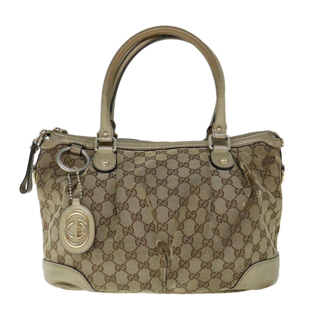 GUCCI GG Canvas Tote Bag Beige 247902 60786