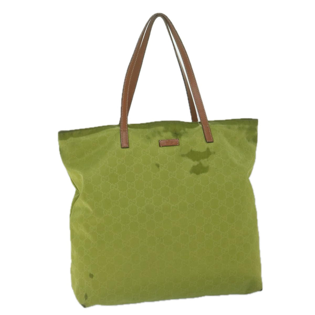 GUCCI GG Canvas Tote Bag Green 295252 60789