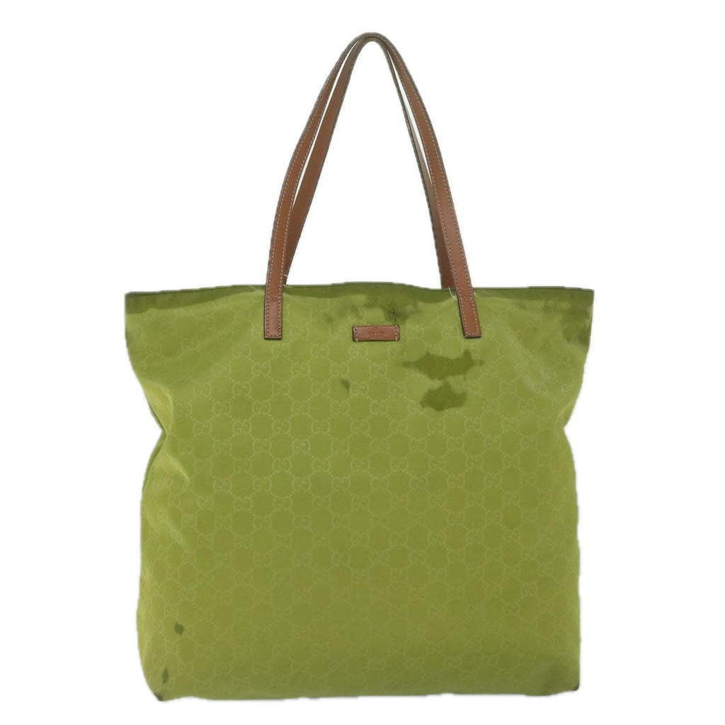 GUCCI GG Canvas Tote Bag Green 295252 60789