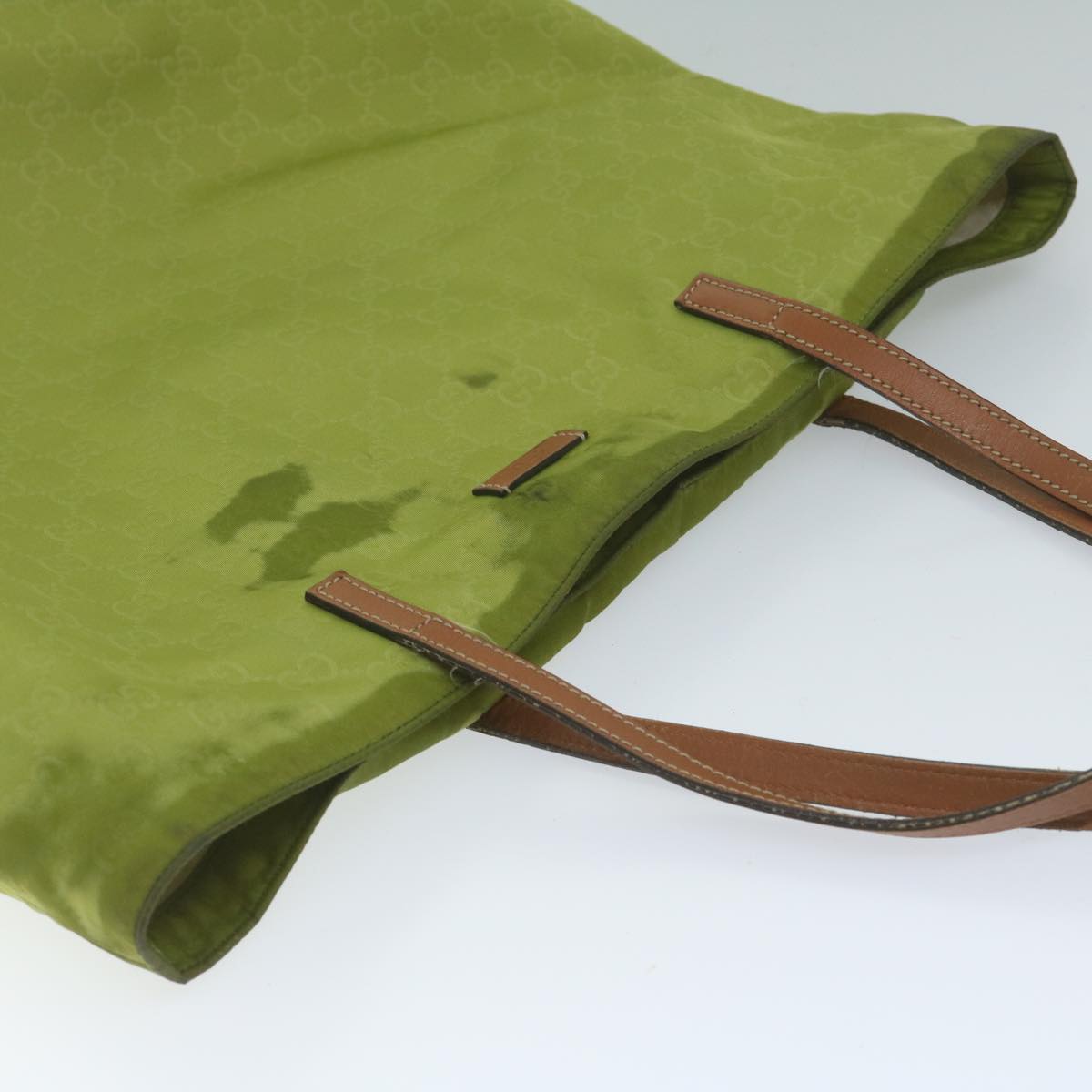 GUCCI GG Canvas Tote Bag Green 295252 60789