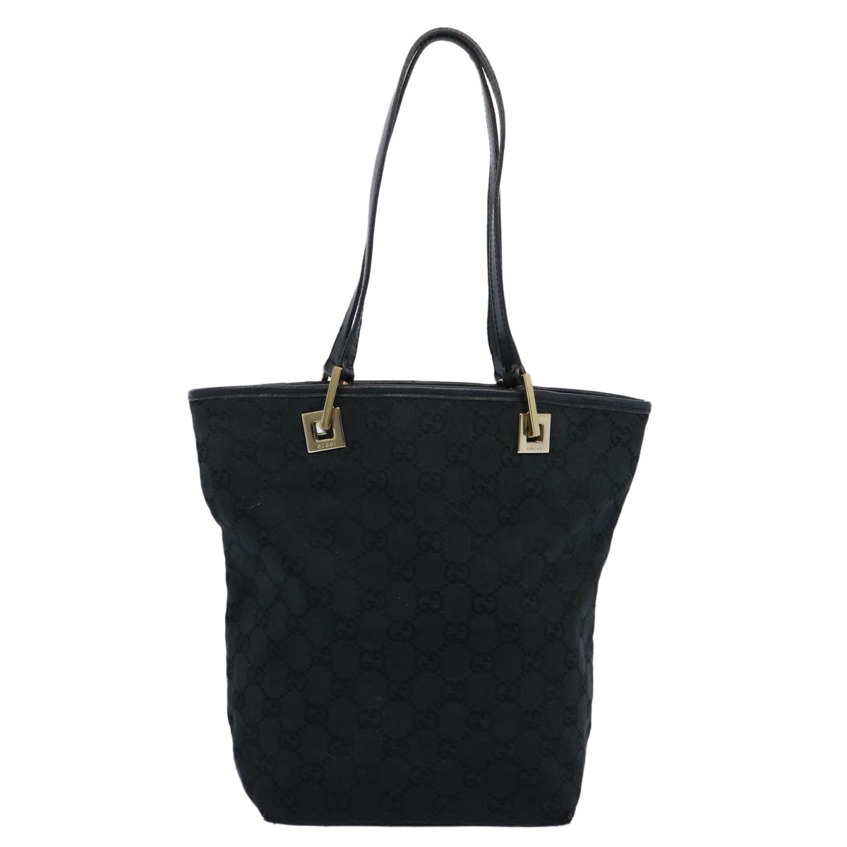 GUCCI GG Canvas Tote Bag Black 002 1099 60792