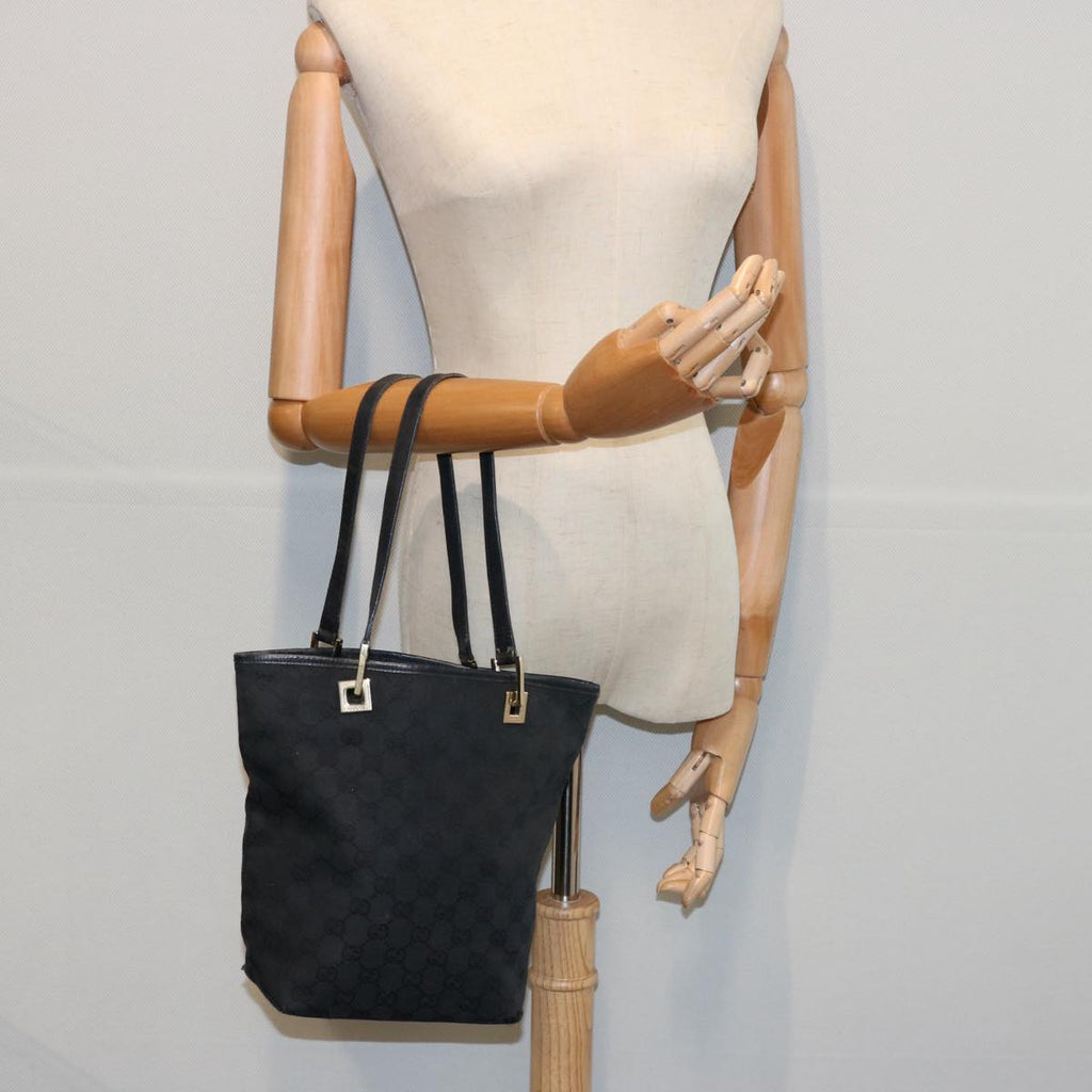 GUCCI GG Canvas Tote Bag Black 002 1099 60792