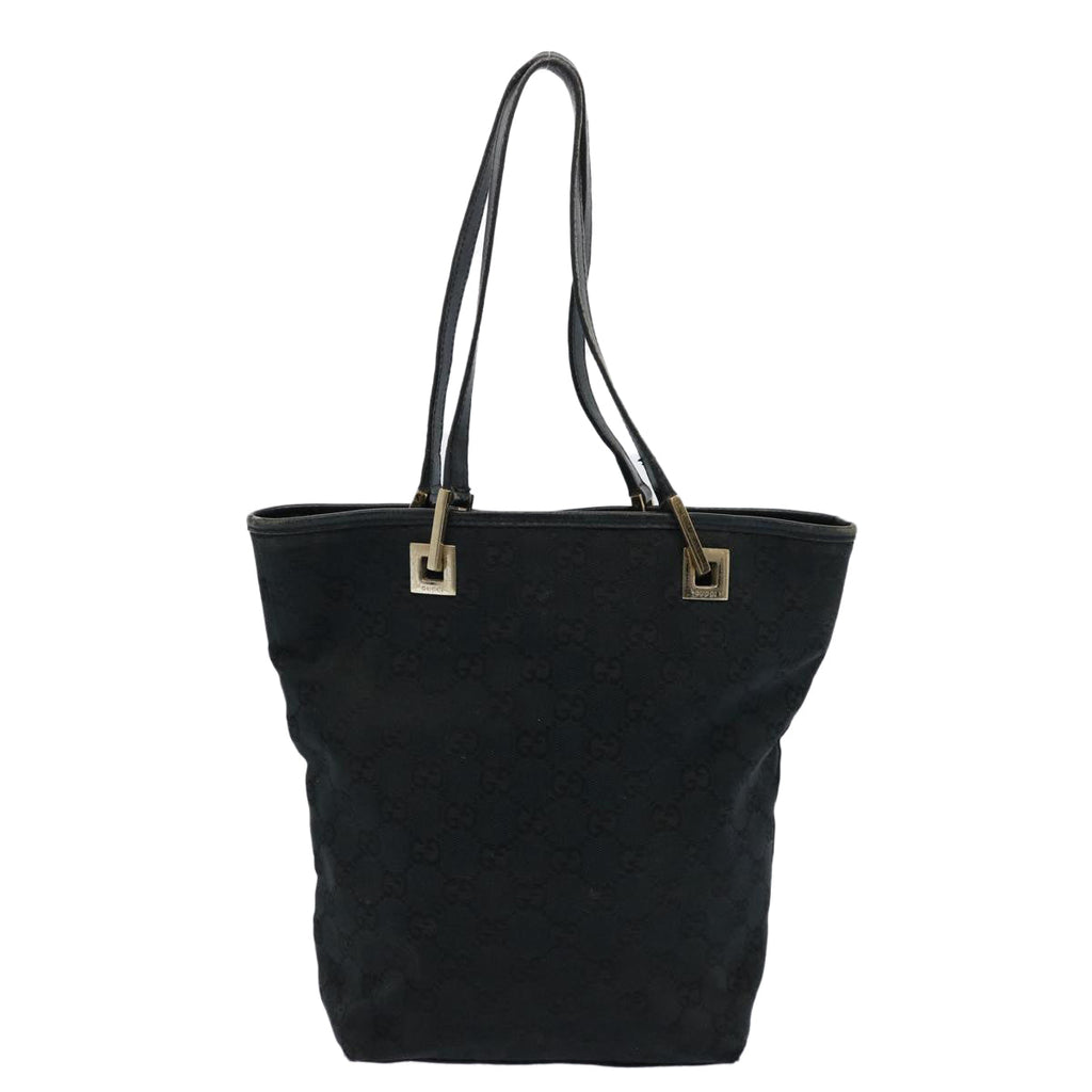 GUCCI GG Canvas Tote Bag Black 31244 60793